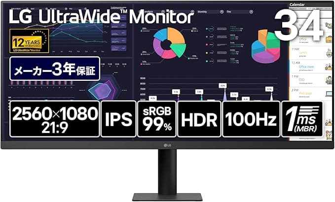 LG 34インチ ウルトラワイドモニター 34U511A-B